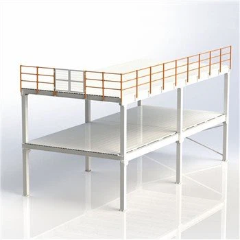 Sistema de piso de plataforma de aço estrutural no mezanino