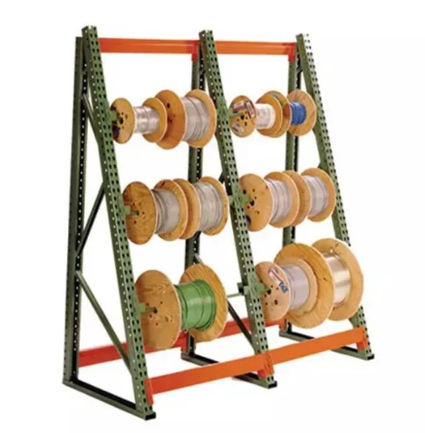 Heavy Duty Metal Cable Reel Rack For Warehouse Reel Line Rack System